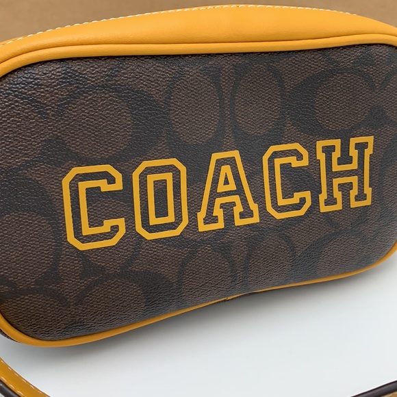 COACH Jamie Wristlet In Signature Canvas With Varsity Motif - Picture 5 of 16